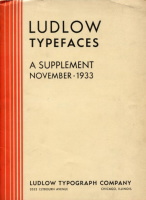 Ludlow Typefaces A Supplement November 1933
