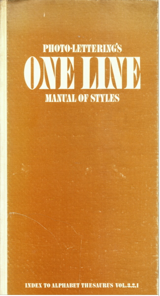 Photo-Lettering's One Line Manual of Styles