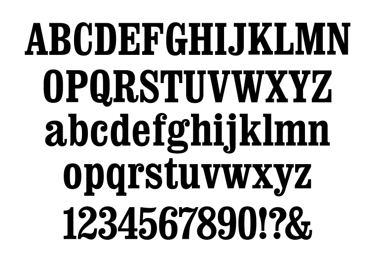 condensed slab serif found on tile - Font ID