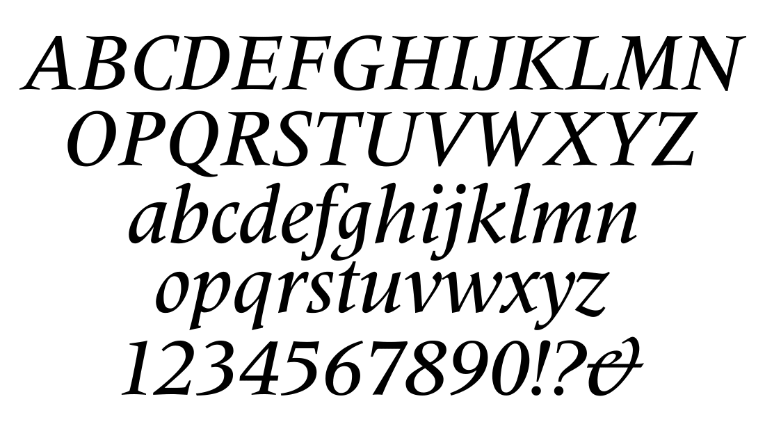 Meridien Medium Italic